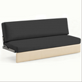 JUIN RV Couch Cover: 2 PCS Camper Couch Cover for Jackknife Sofa Bed Black