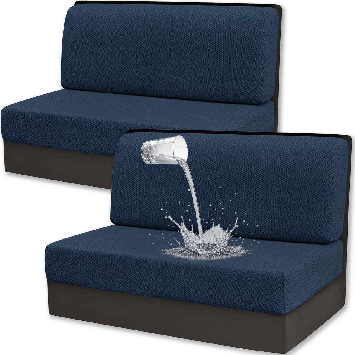 Waterproof RV Dinette Cushion Covers – 2 Complete Sets
