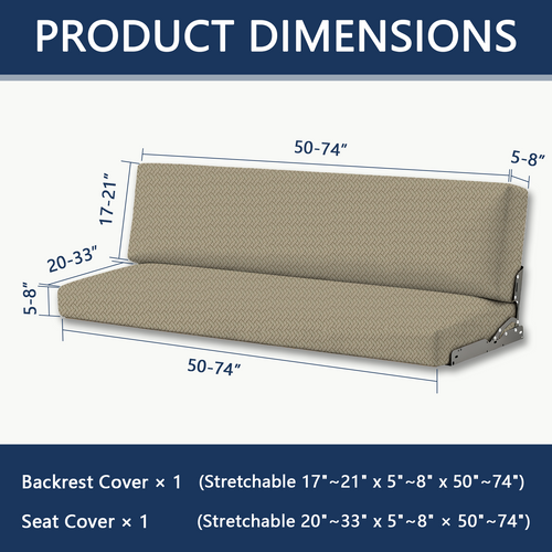 Waterproof RV Jackknife Sofa Cover – 2-Piece Design