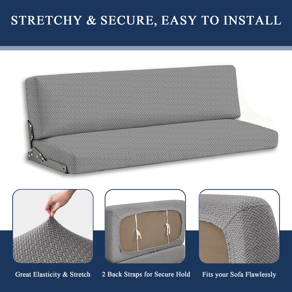 JUIN Waterproof RV Couch Cover: 2 PCS Camper Cover for Jackknife Sofa Gray